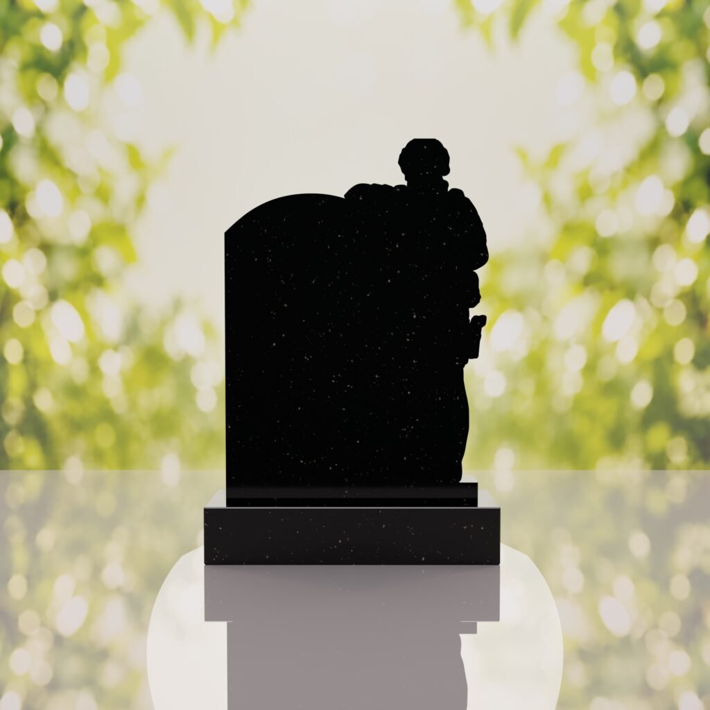 Standing Soldier Granite Memorial Headstone