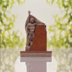 Patriotic Soldier Granite Memorial Headstone