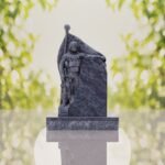 Patriotic Soldier Granite Memorial Headstone
