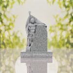 Patriotic Soldier Granite Memorial Headstone