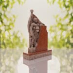 Patriotic Soldier Granite Memorial Headstone