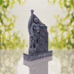 Patriotic Soldier Granite Memorial Headstone