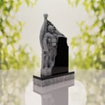 Patriotic Soldier Granite Memorial Headstone