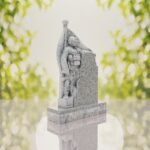 Patriotic Soldier Granite Memorial Headstone