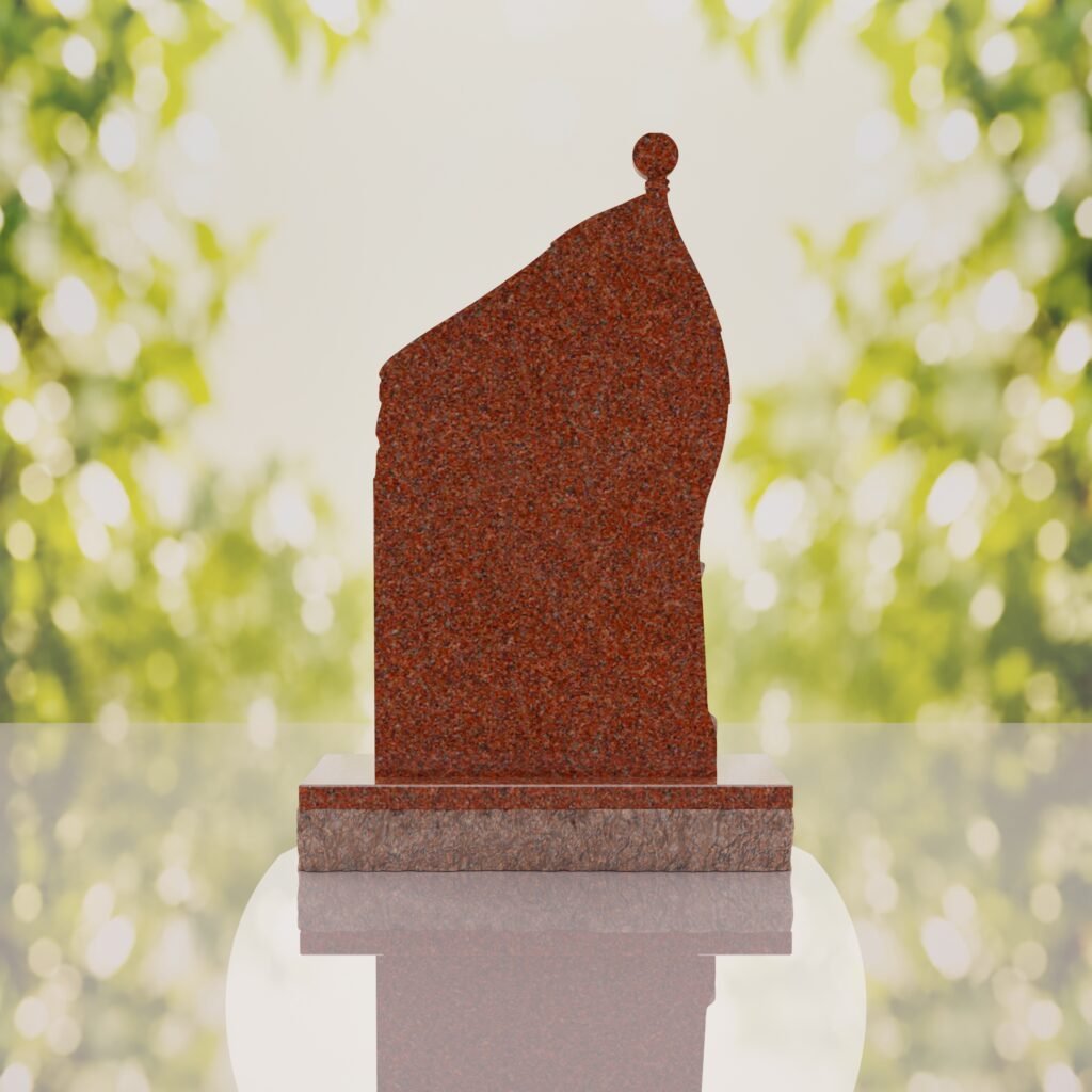 Patriotic Soldier Granite Memorial Headstone