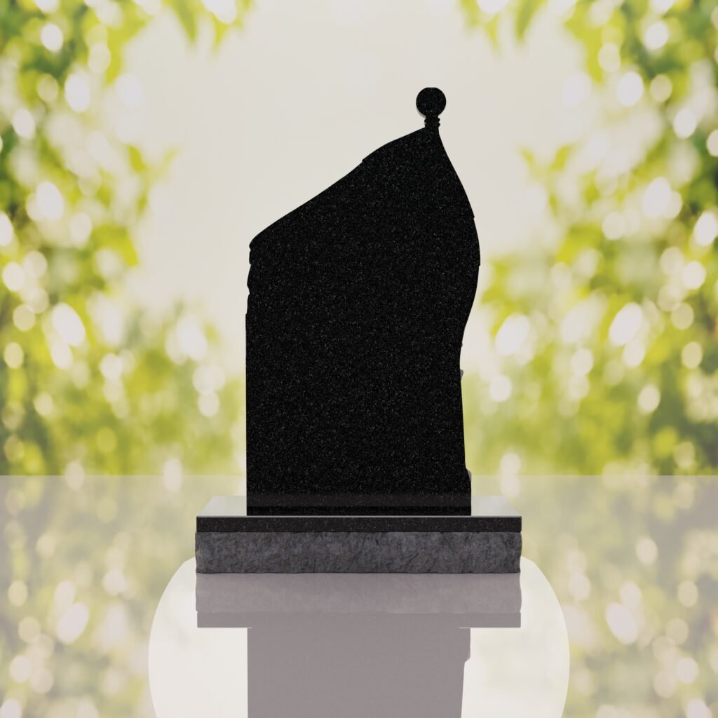 Patriotic Soldier Granite Memorial Headstone