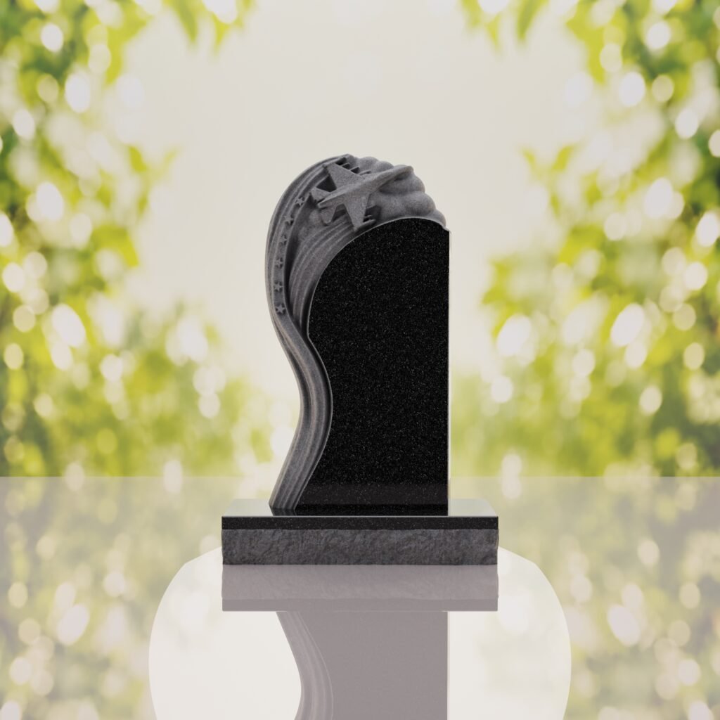 Shooting Star Granite Memorial Headstone