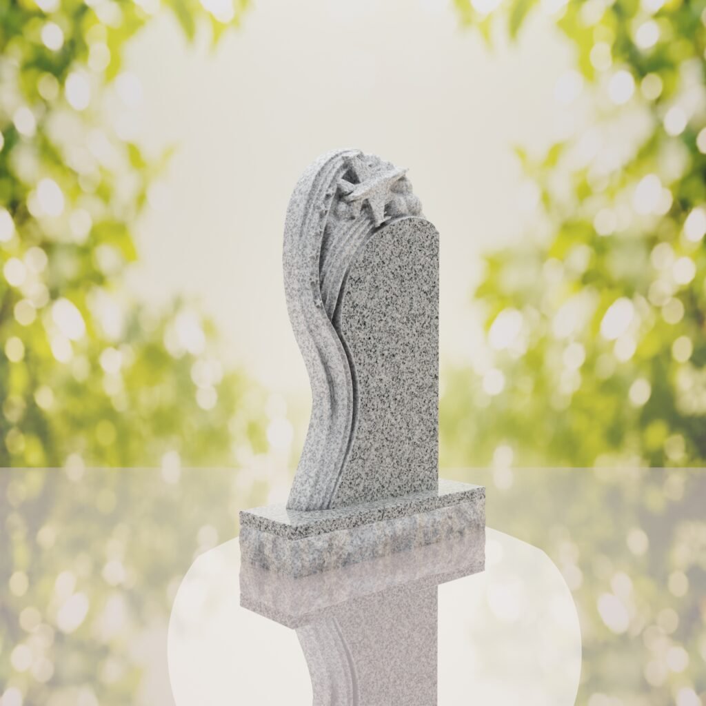 Shooting Star Granite Memorial Headstone