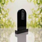 Sacred Heart of Jesus Catholic Granite Headstone