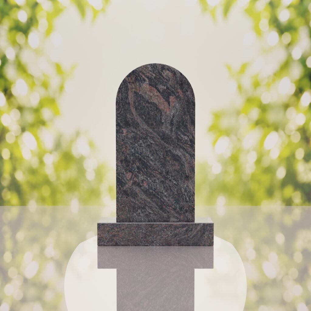 Sacred Heart of Jesus Catholic Granite Headstone