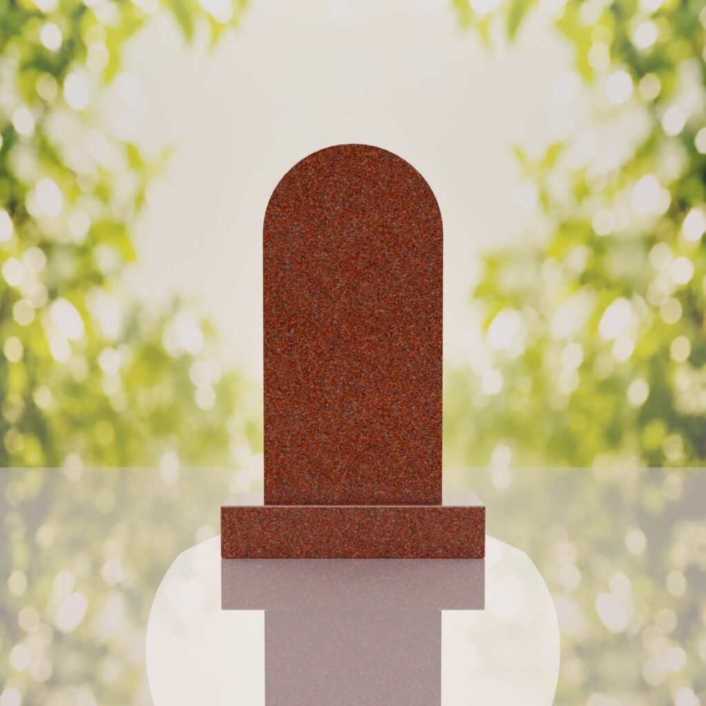 Sacred Heart of Jesus Catholic Granite Headstone