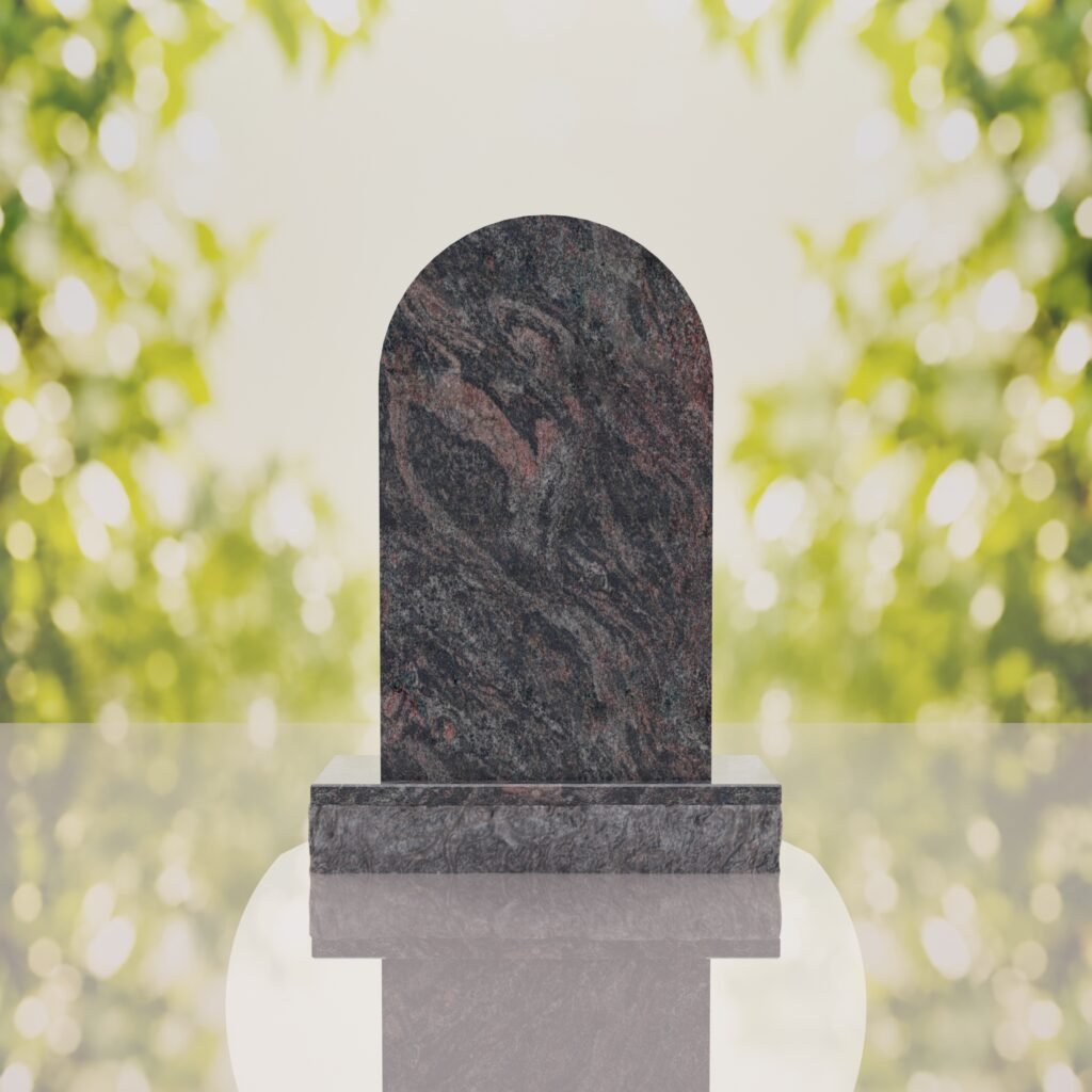 Our Lady of Guadalupe Catholic Granite Headstone