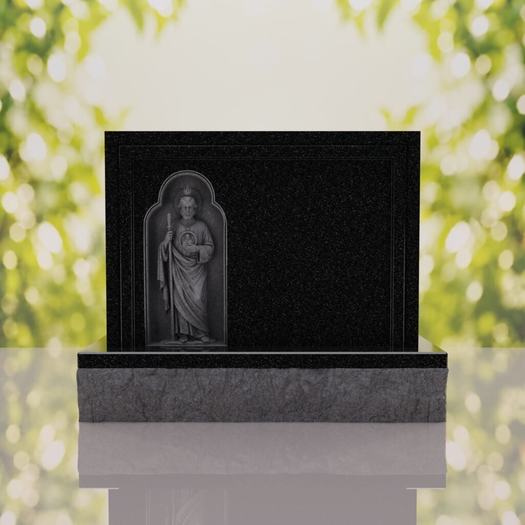 Saint Jude Companion Catholic Upright Headstone