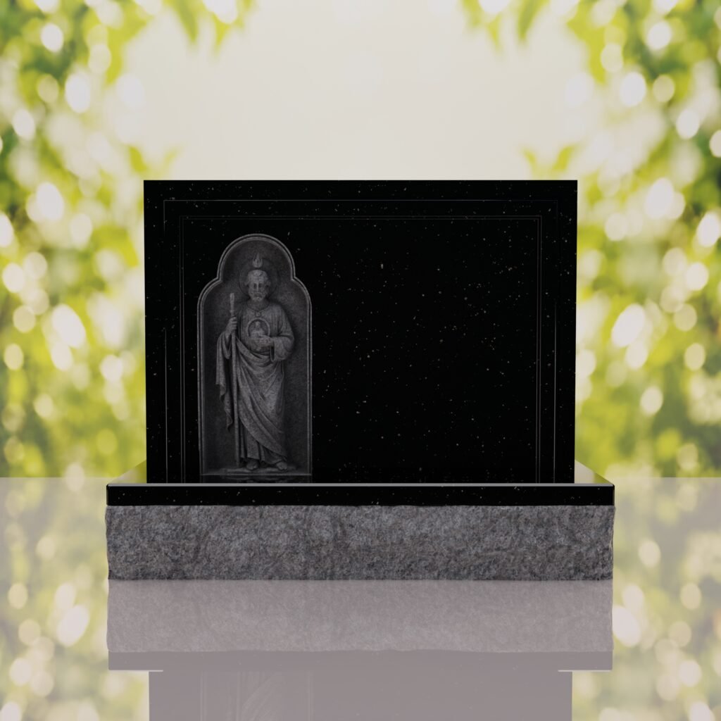 Saint Jude Companion Catholic Upright Headstone