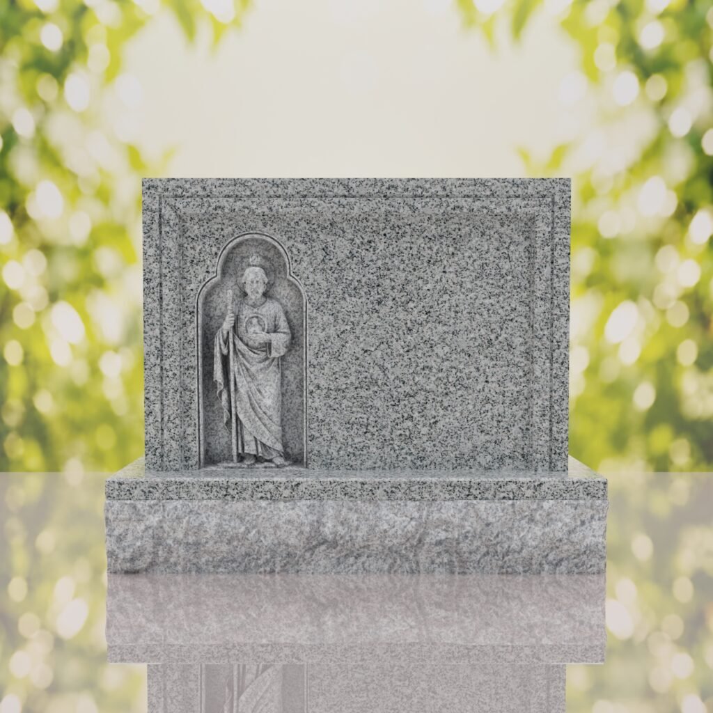 Saint Jude Companion Catholic Upright Headstone