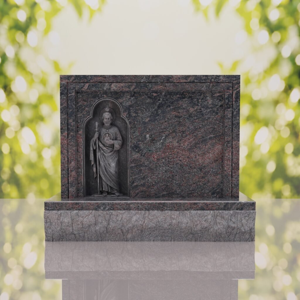 Saint Jude Companion Catholic Upright Headstone