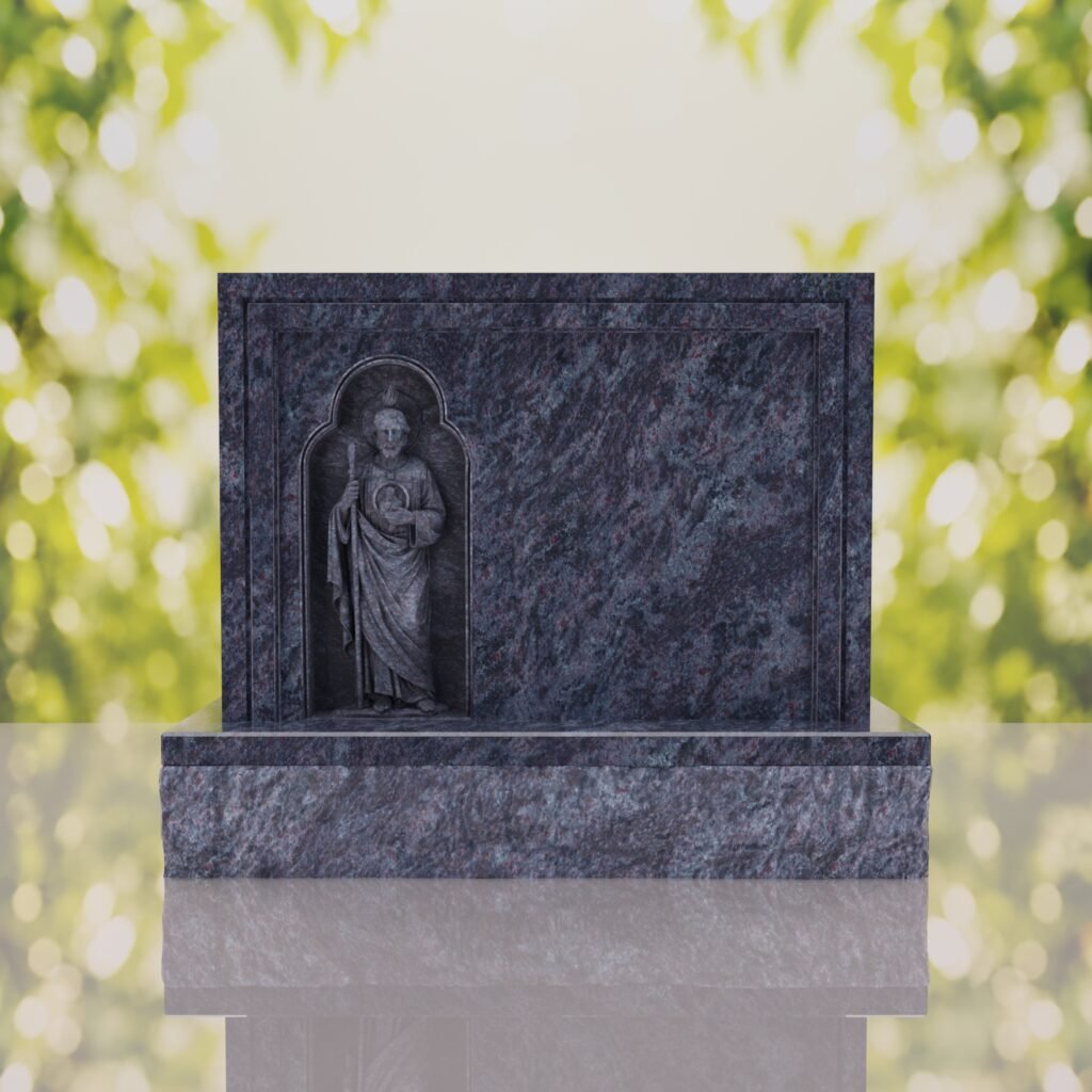 Saint Jude Companion Catholic Upright Headstone