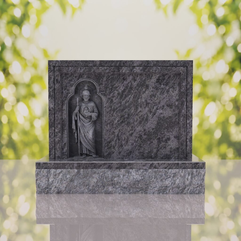 Saint Jude Companion Catholic Upright Headstone