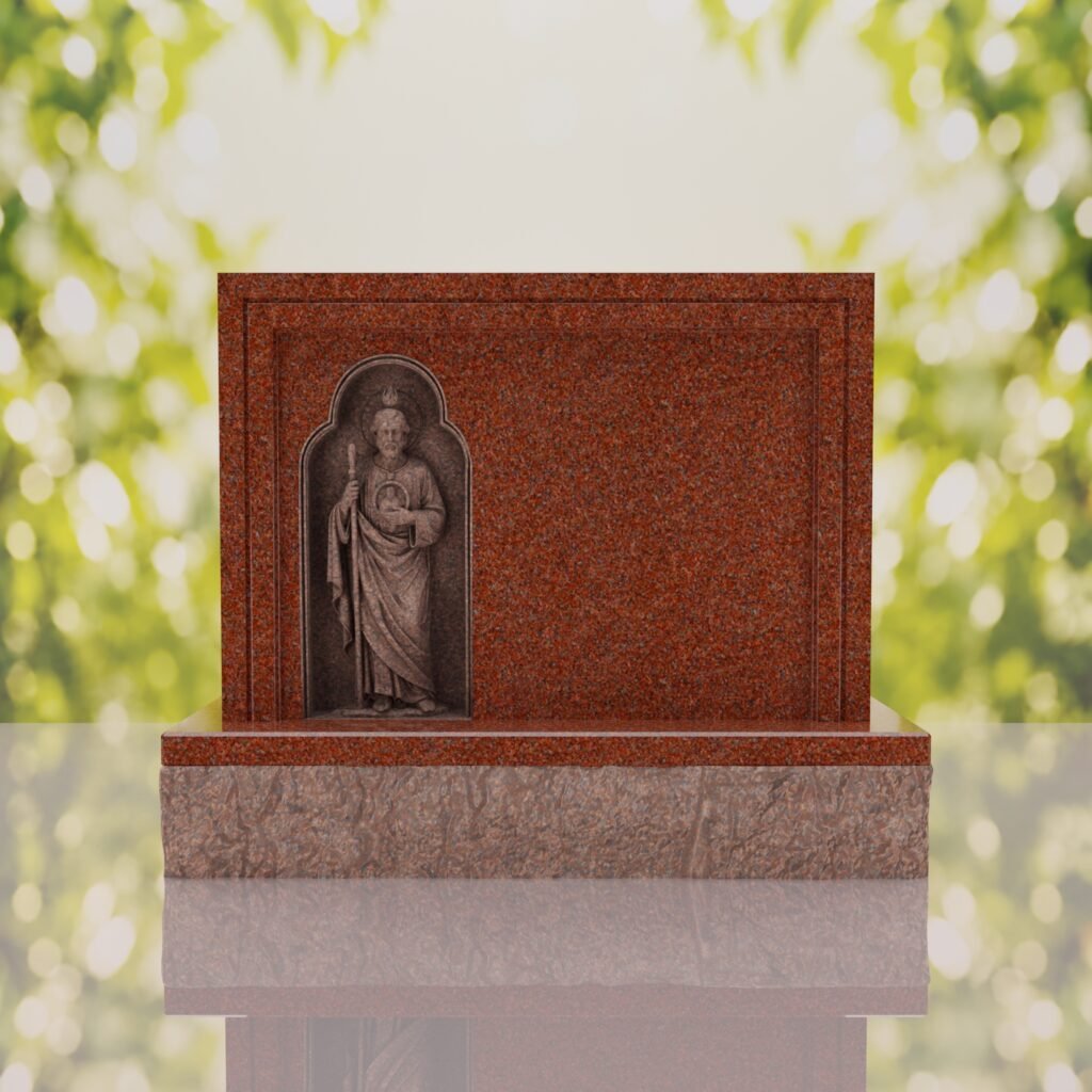 Saint Jude Companion Catholic Upright Headstone