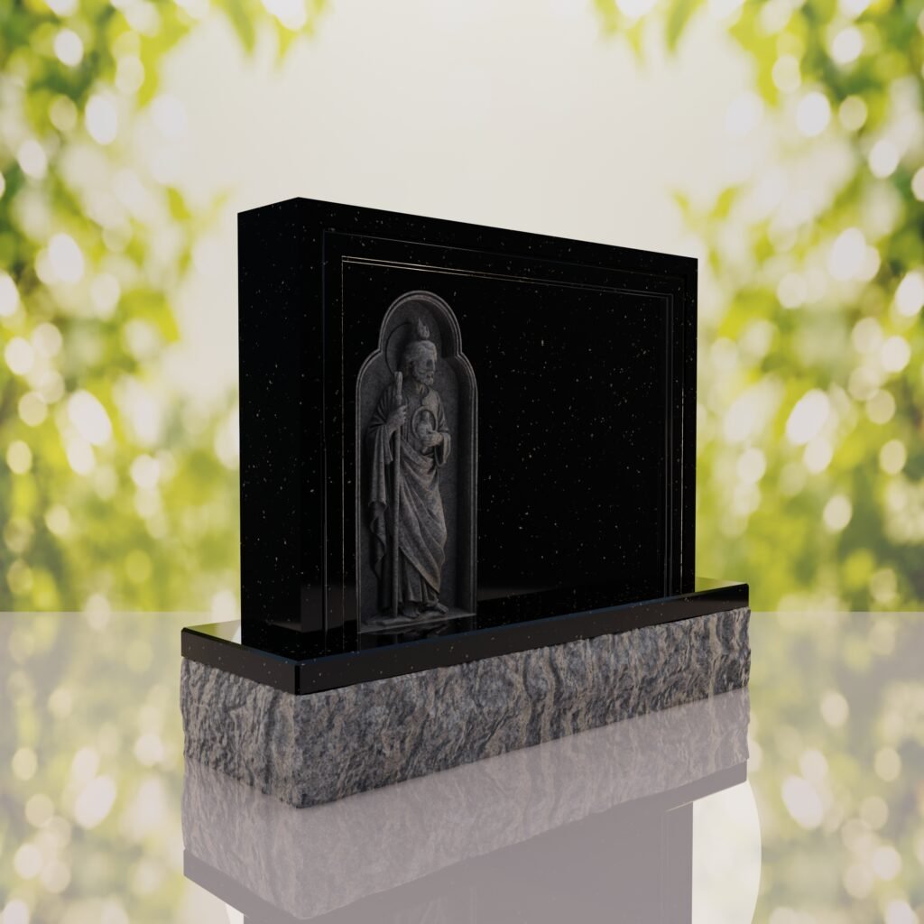 Saint Jude Companion Catholic Upright Headstone