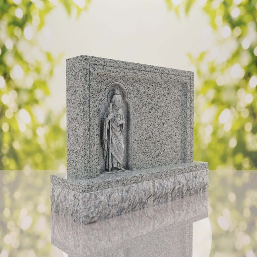 Saint Jude Companion Catholic Upright Headstone
