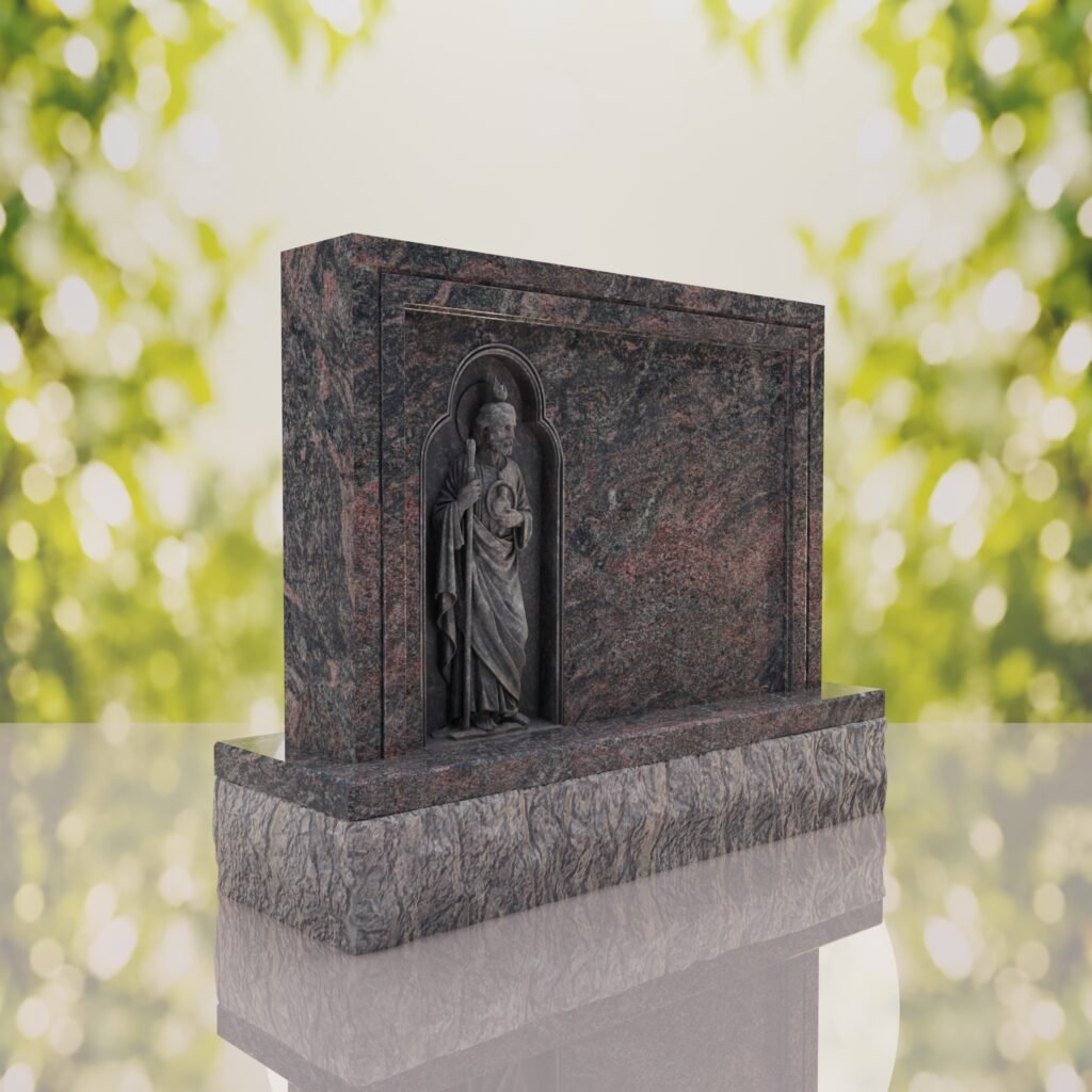 Saint Jude Companion Catholic Upright Headstone