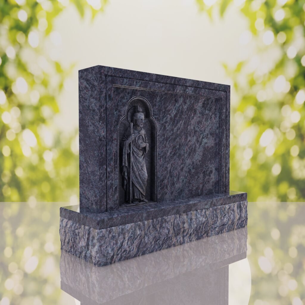 Saint Jude Companion Catholic Upright Headstone