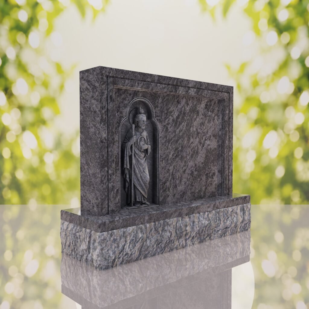 Saint Jude Companion Catholic Upright Headstone