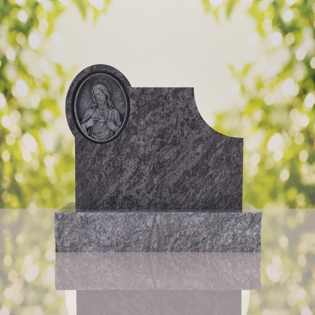 Sacred Heart of Jesus Catholic Companion Headstone