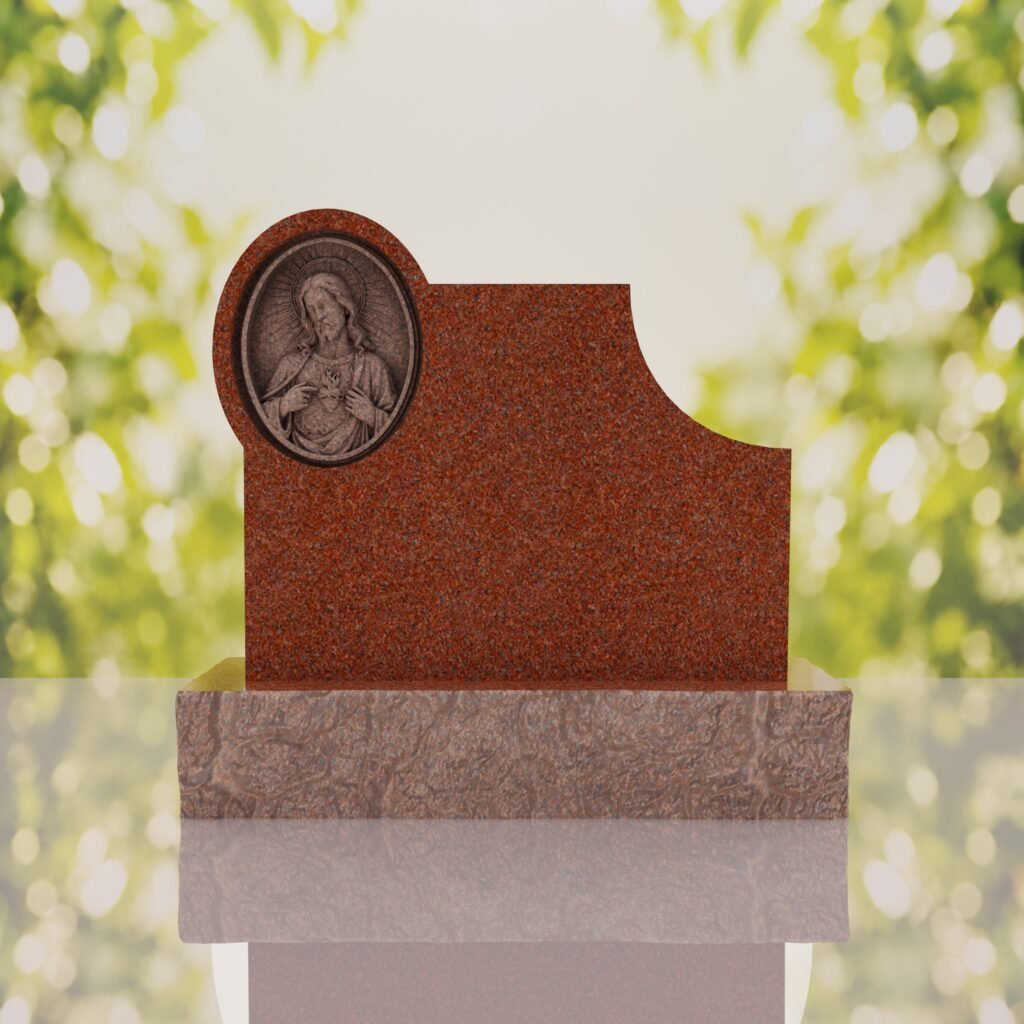 Sacred Heart of Jesus Catholic Companion Headstone