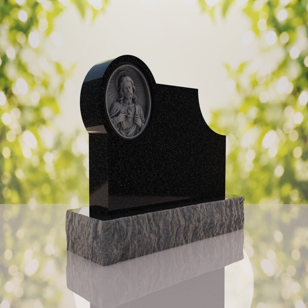 Sacred Heart of Jesus Catholic Companion Headstone