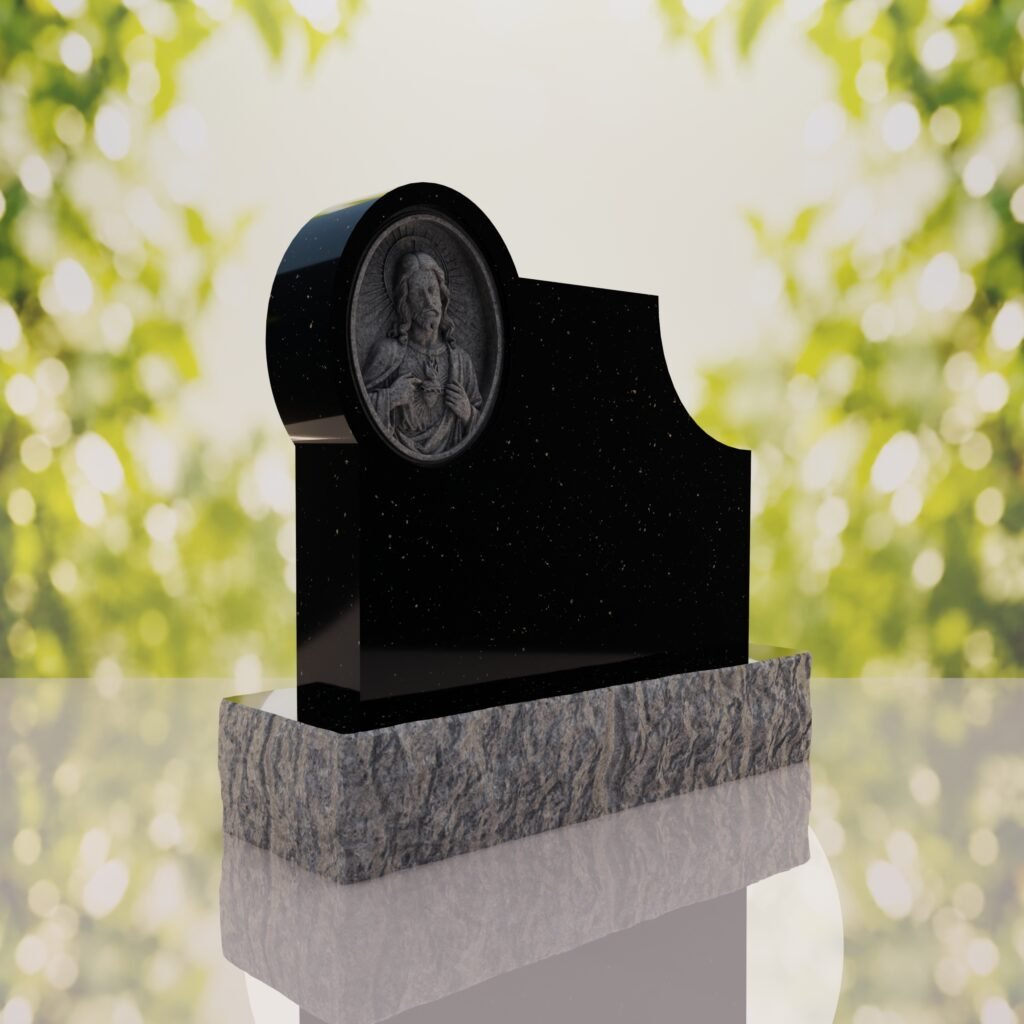 Sacred Heart of Jesus Catholic Companion Headstone