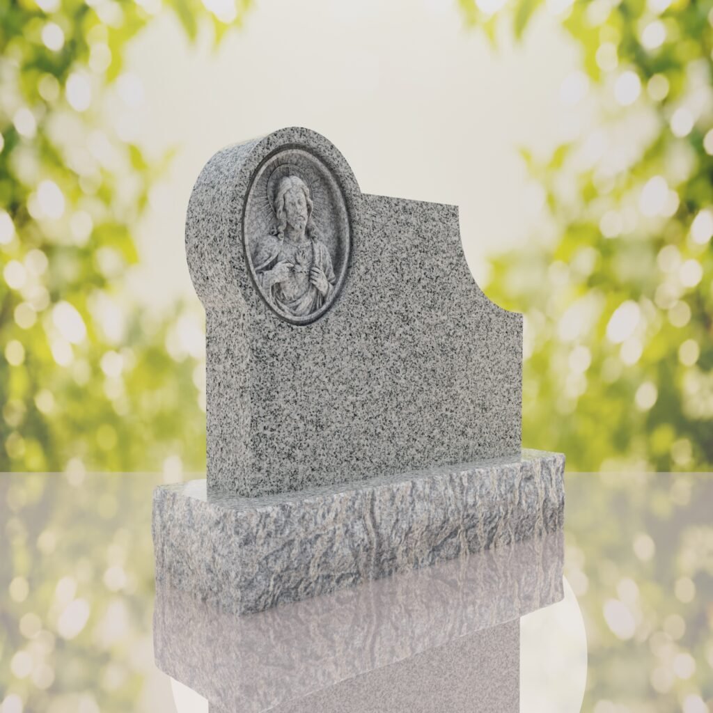 Sacred Heart of Jesus Catholic Companion Headstone