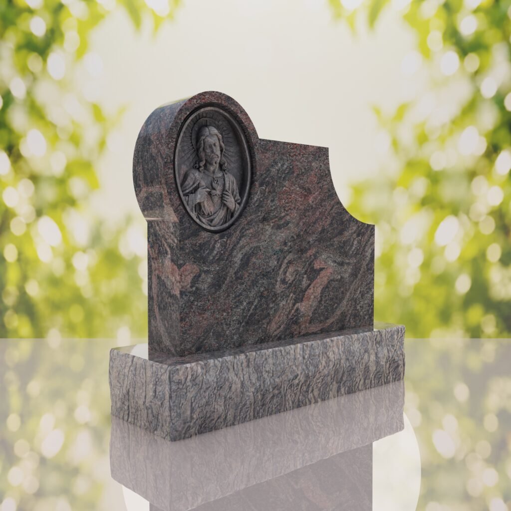 Sacred Heart of Jesus Catholic Companion Headstone