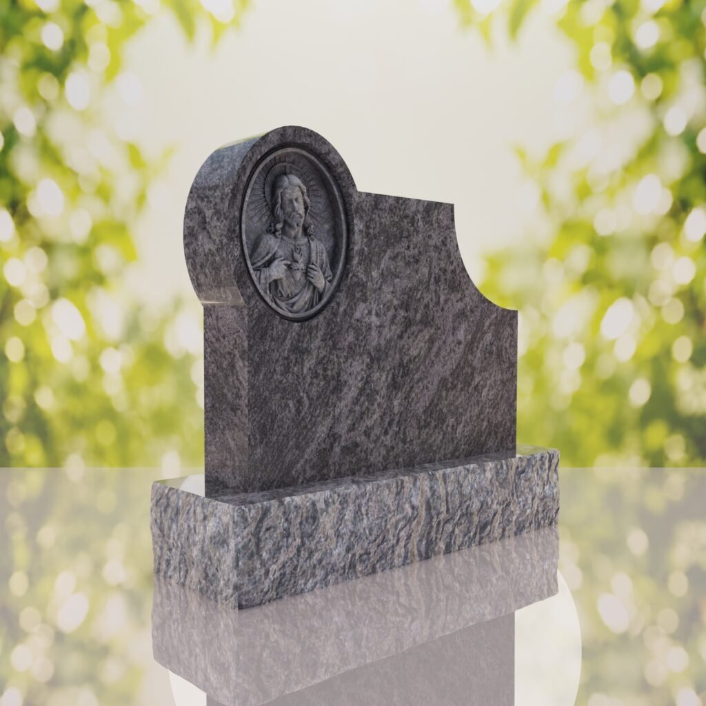 Sacred Heart of Jesus Catholic Companion Headstone