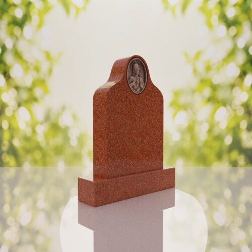 Sacred Heart of Jesus Catholic Granite Headstone