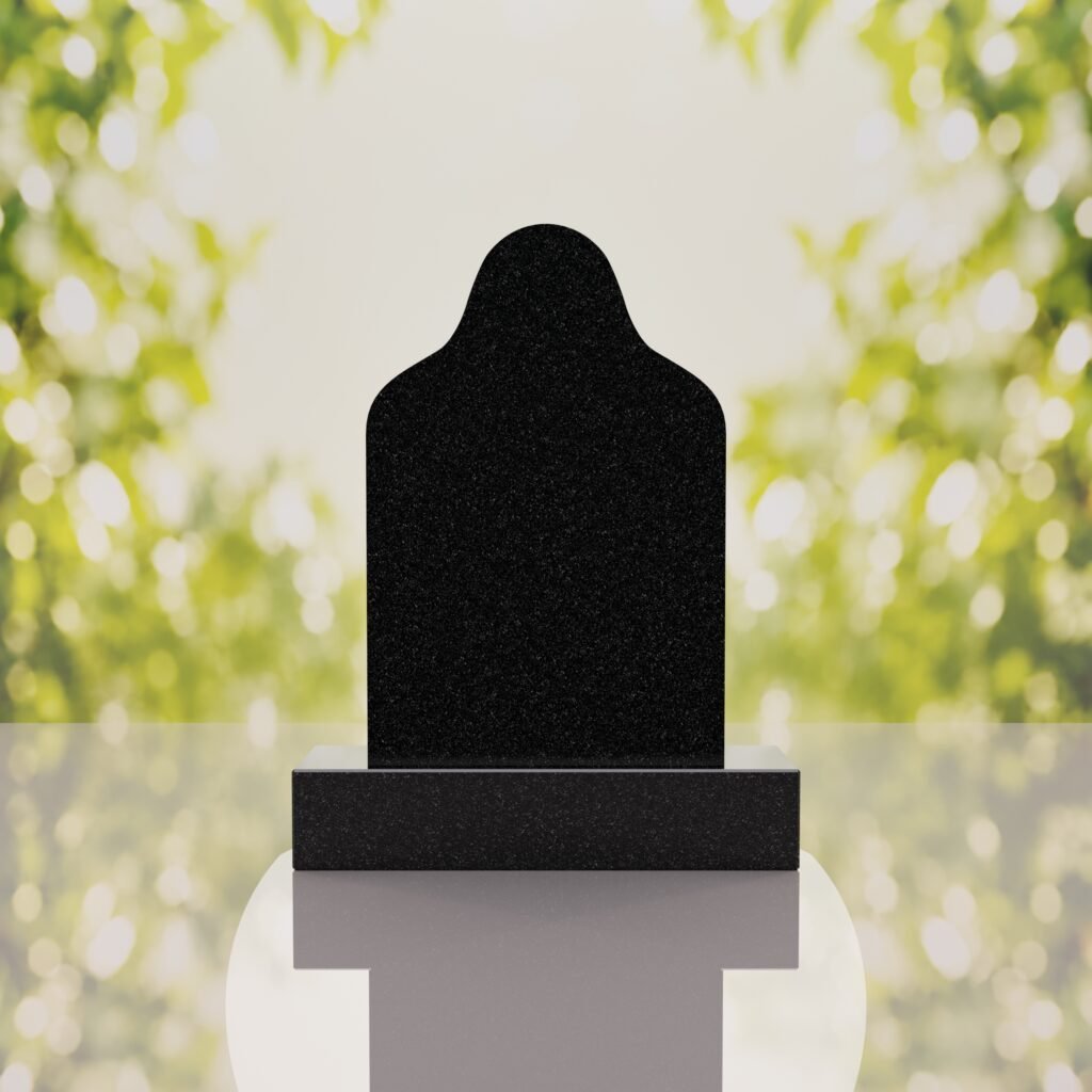 Sacred Heart of Jesus Catholic Granite Headstone