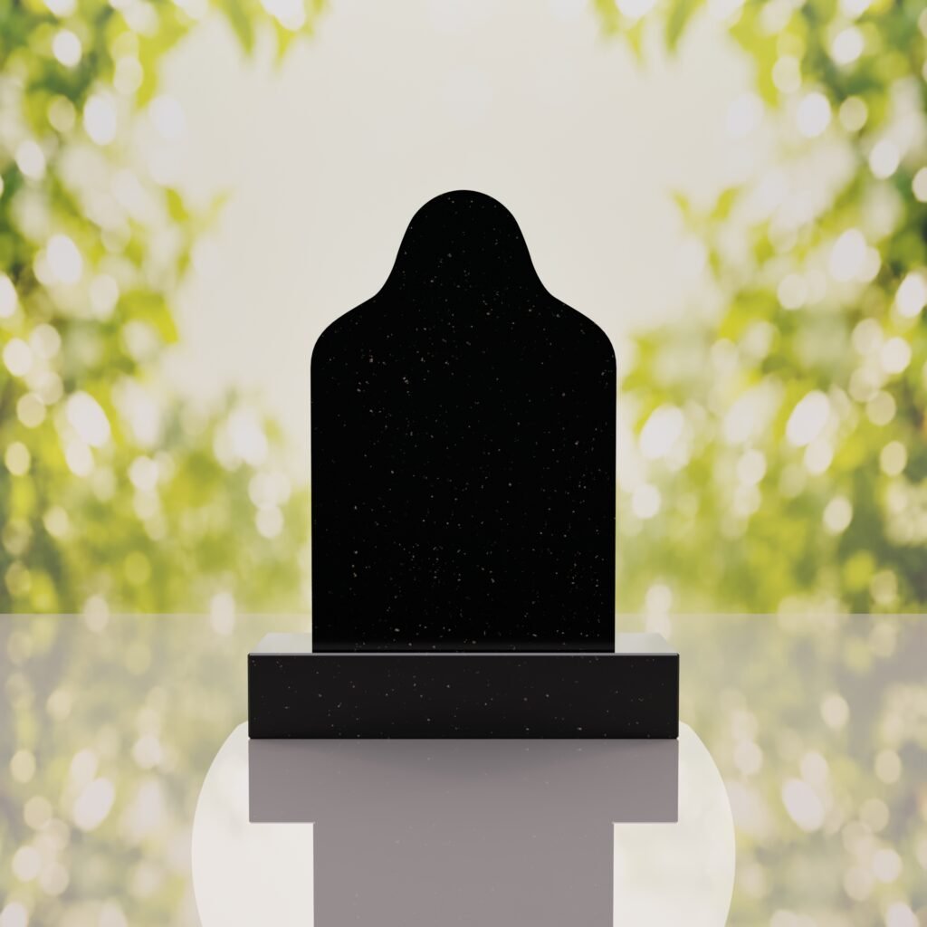 Sacred Heart of Jesus Catholic Granite Headstone