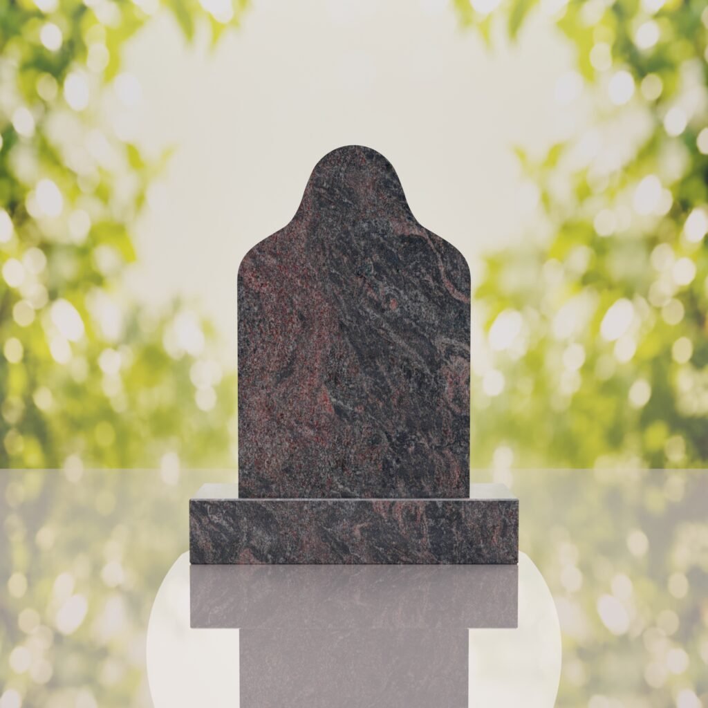 Sacred Heart of Jesus Catholic Granite Headstone