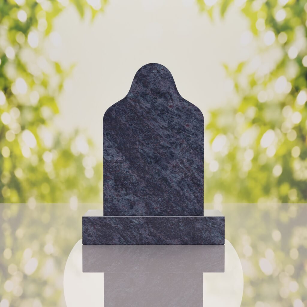 Sacred Heart of Jesus Catholic Granite Headstone
