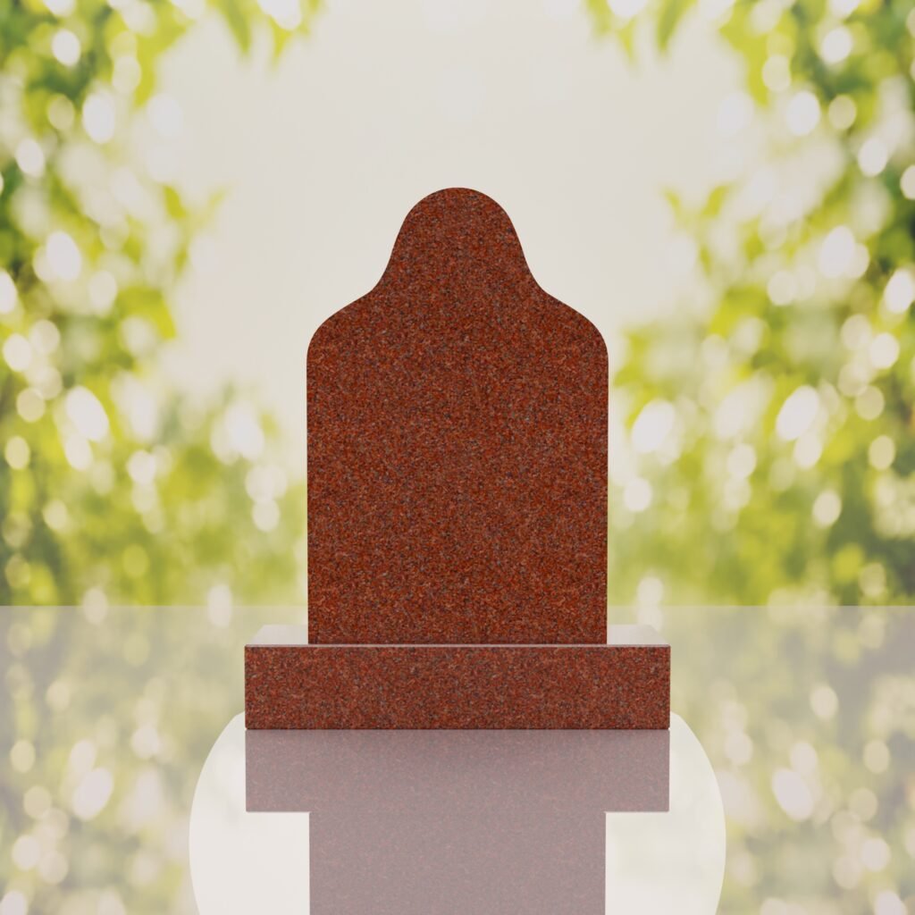 Sacred Heart of Jesus Catholic Granite Headstone