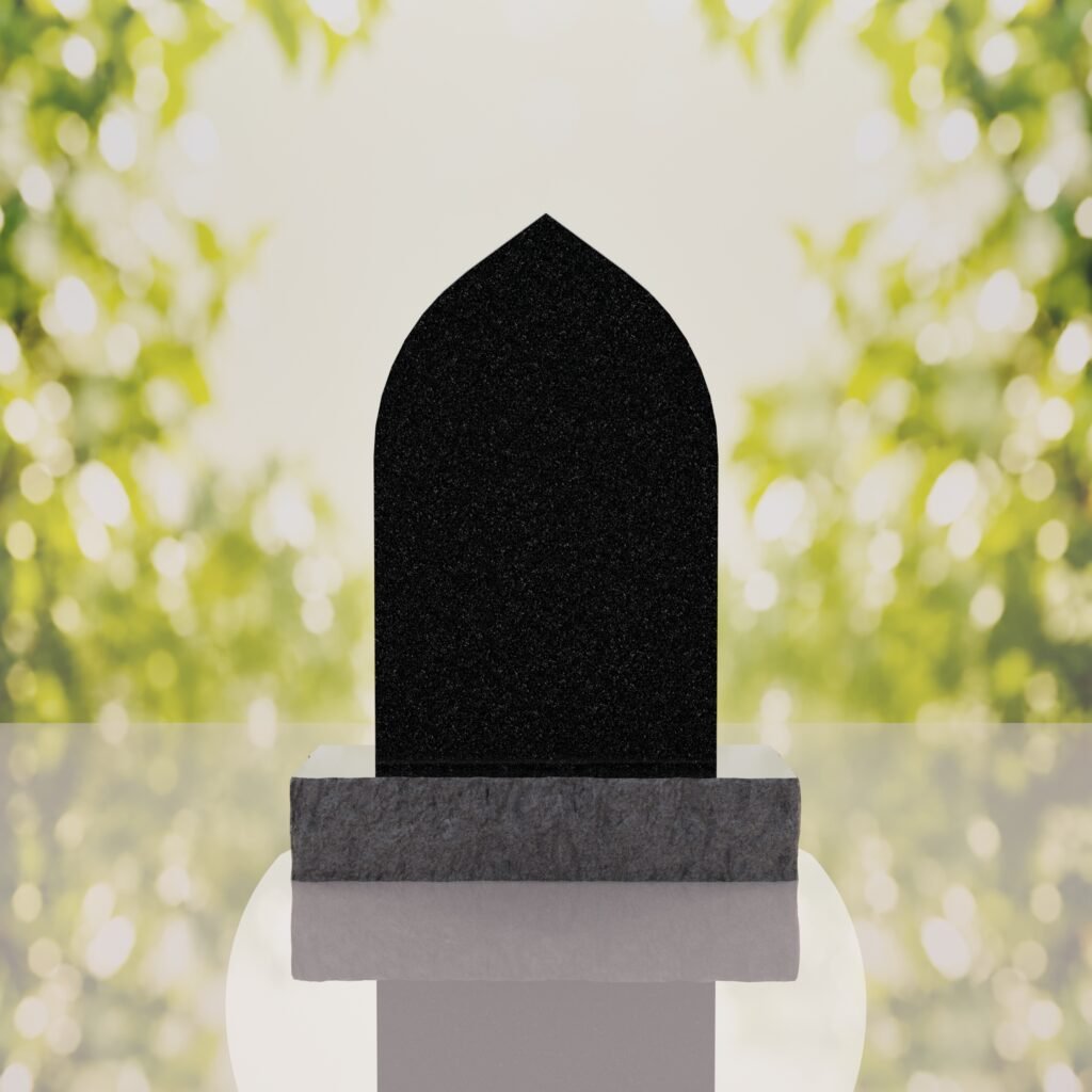 Our Lady of Grace Catholic Granite Headstone