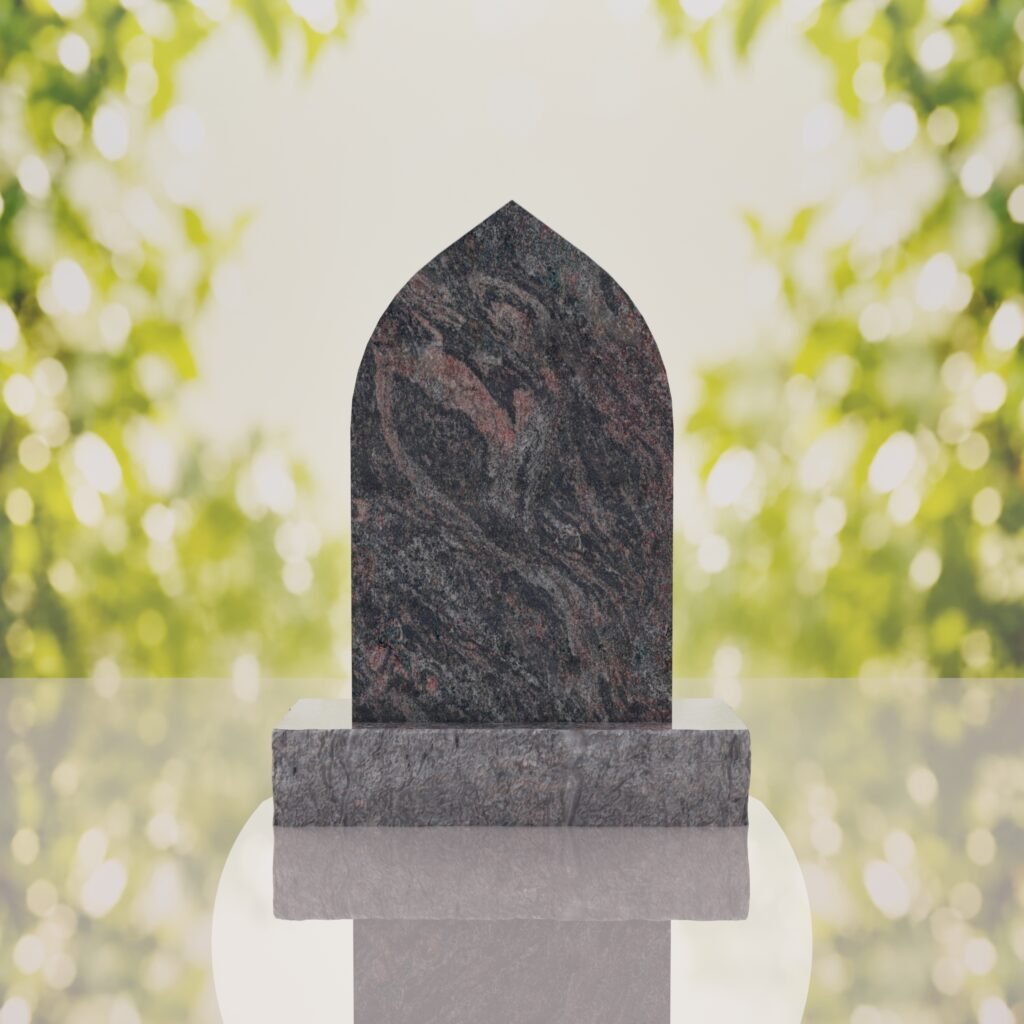 Our Lady of Grace Catholic Granite Headstone