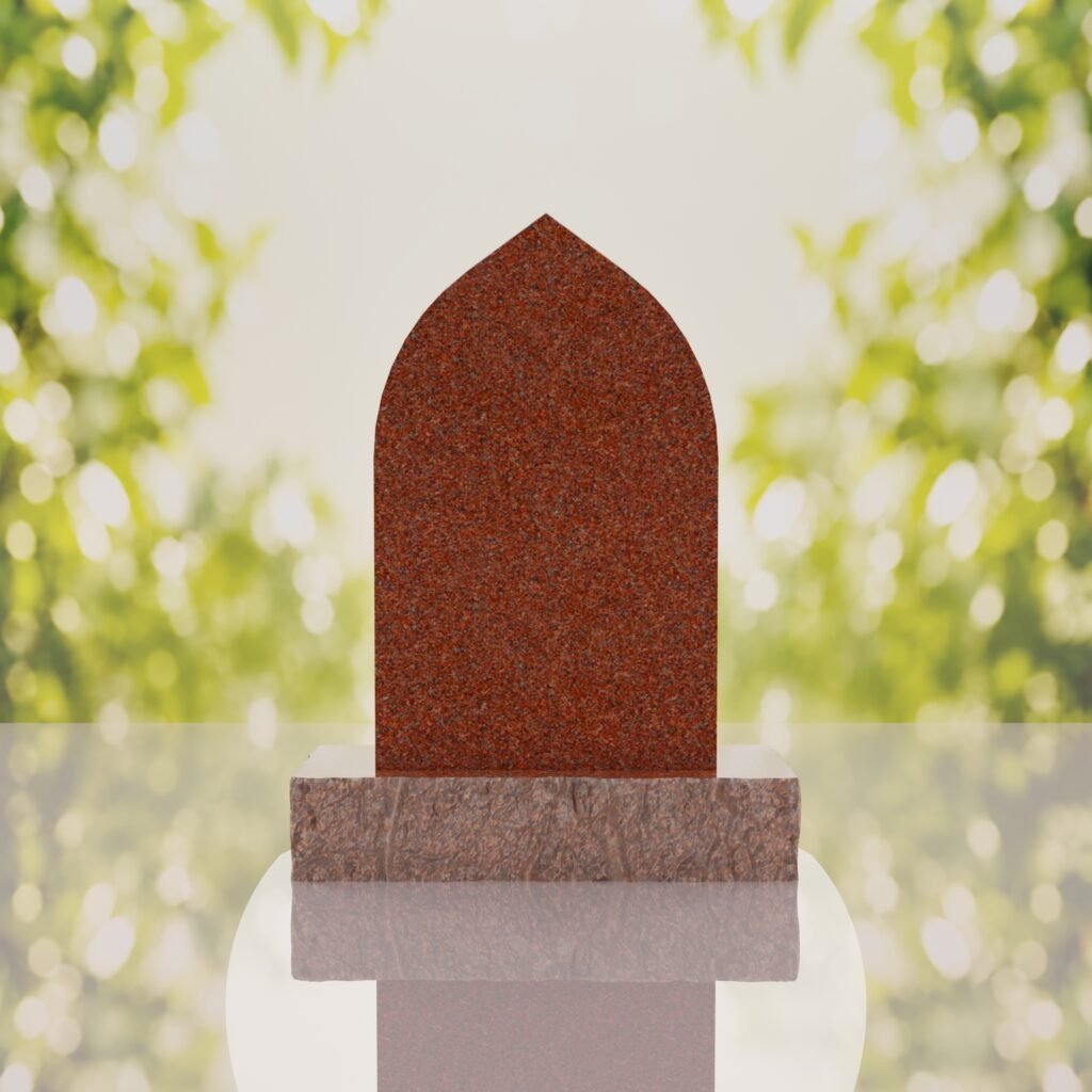 Our Lady of Grace Catholic Granite Headstone