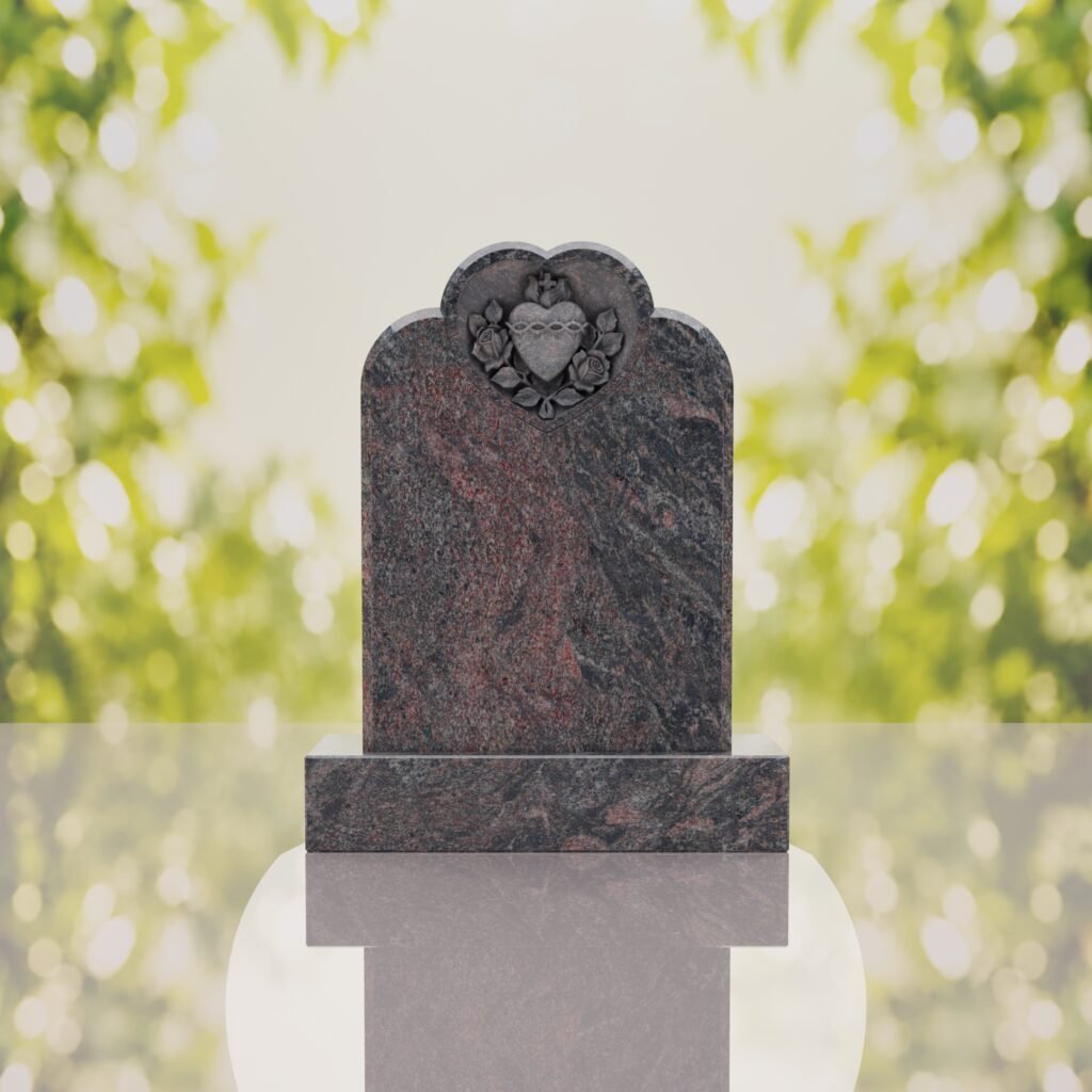 Devotion to the Sacred Heart Granite Memorial
