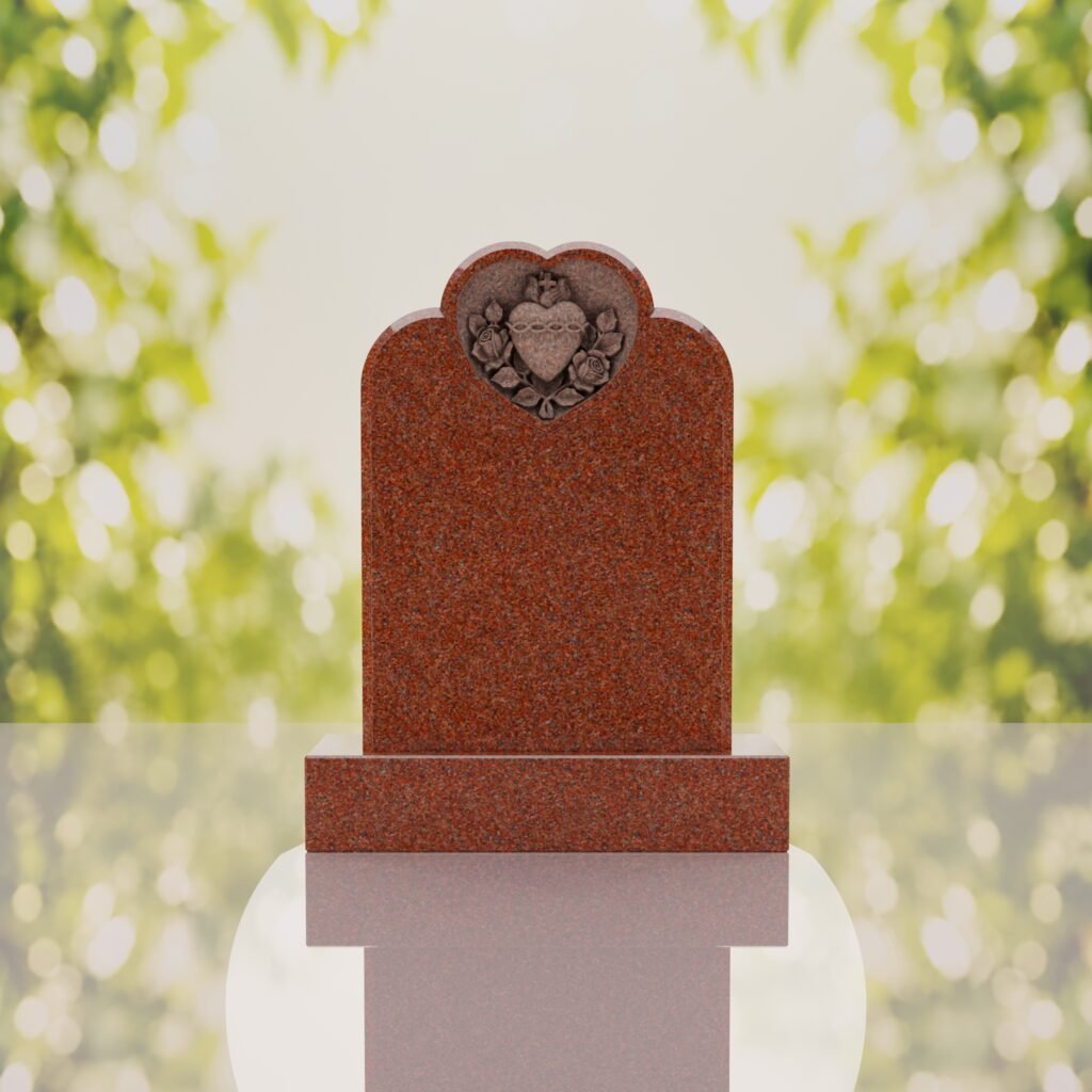 Devotion to the Sacred Heart Granite Memorial