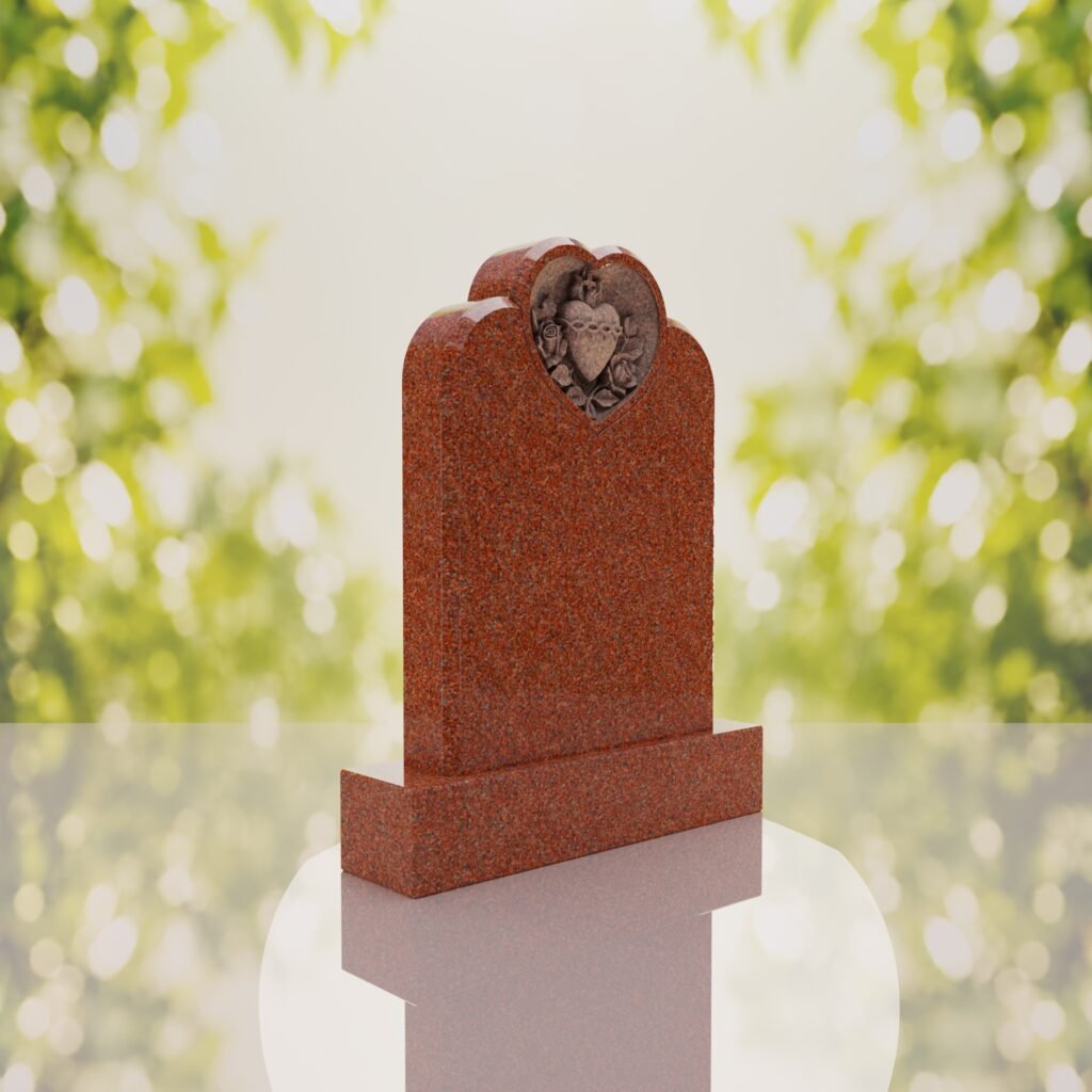 Devotion to the Sacred Heart Granite Memorial