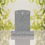 Sacred Heart & Doves Catholic Granite Headstone
