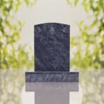 Sacred Heart & Doves Catholic Granite Headstone