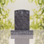 Sacred Heart & Doves Catholic Granite Headstone
